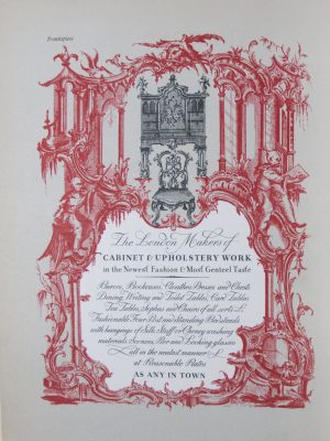 The London Furniture Makers: From the Restoration to the Victorian Era, 1660-1840. A Record of 2500 Cabinet-Makers, Upholsterers, Carvers and Gilders with their Addresses and Working Dates Illustrated by 165 Reproductions of Makers' Trade-Cards