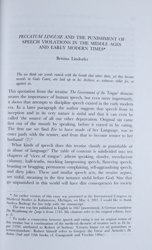 Speaking in the Medieval World [Cultures, Beliefs and Traditions: Medieval and Early Modern Peoples], Volume 16