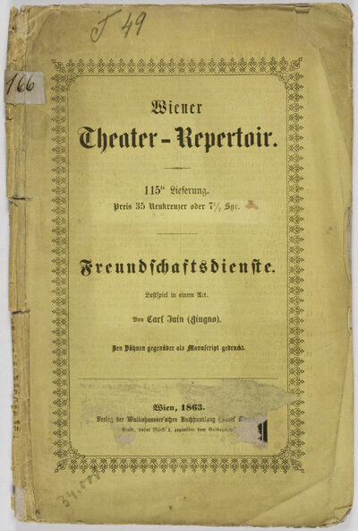 Freundschaftsdienste (Lustspiel in einem Akt)