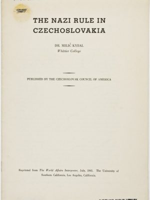 The Nazi Rule in Czechoslovakia