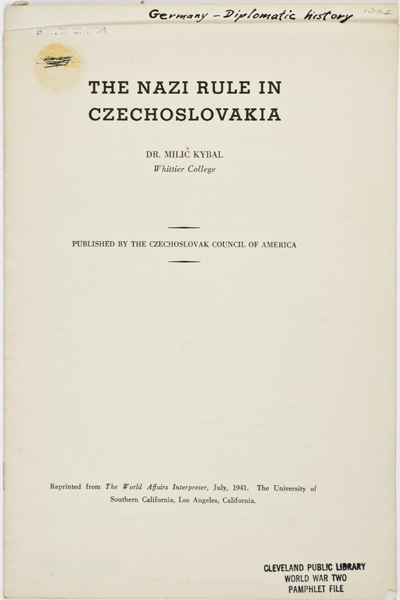 The Nazi Rule in Czechoslovakia