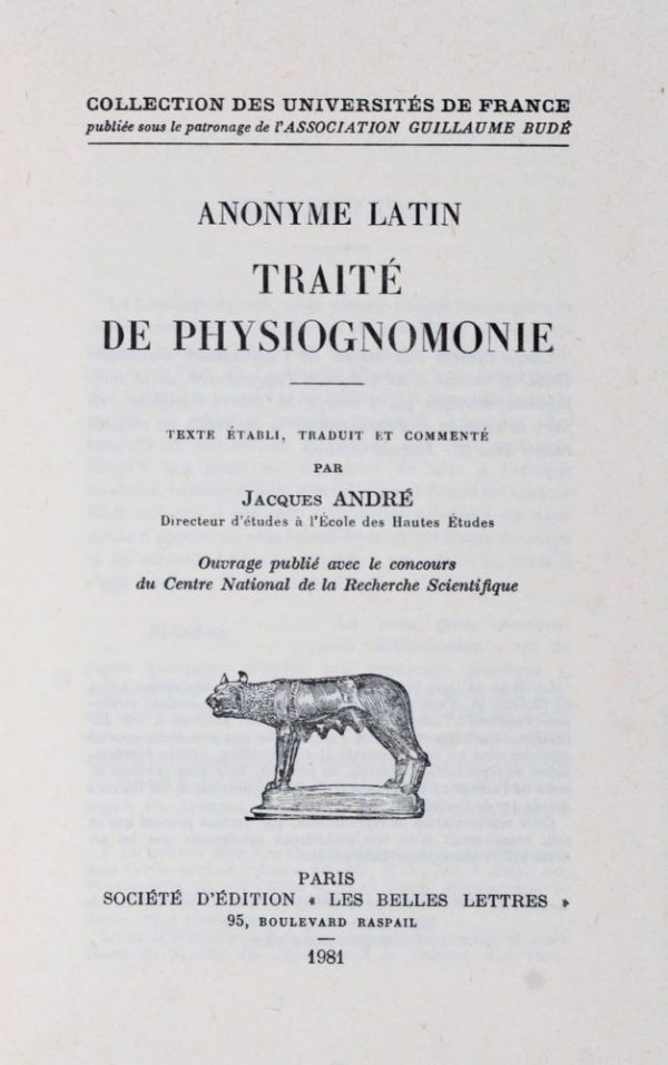 26286 Traité de Physiognomonie