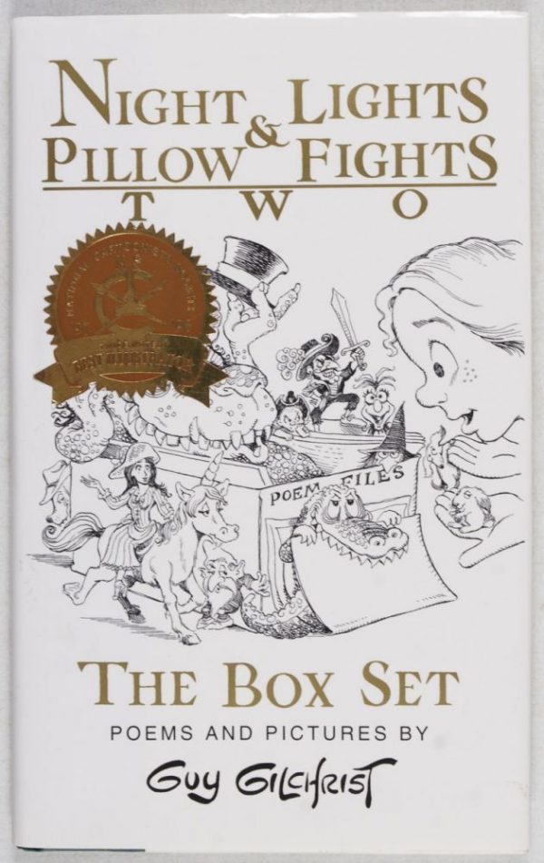 Night Lights & Pillow Fights II: The Box Set. Poems and Pictures by Guy Gilchrist [INSCRIBED, SIGNED, WITH ORIGINAL DRAWING BY AUTHOR]