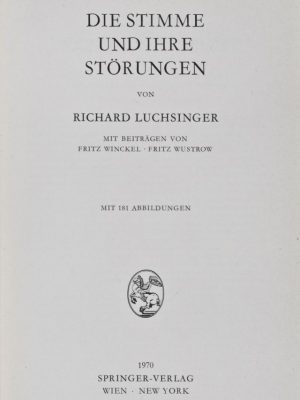 27981 Handbuch der Stimm- und Sprachheilkunde: Band 1, Die Stimme und ihre Störungen; Band 2, Die Sprache und ihre Störungen. 2-vol. set (Complete)
