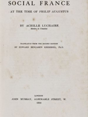 Social France at the Time of Philip Augustus