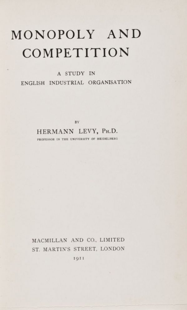 28664 Monopoly and Competition: A Study in English Industrial Organisation