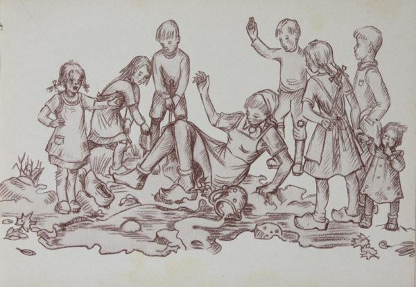 Kinder und Arbeitsmaiden