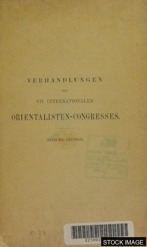 17806-1.jpg Verhandlungen des VII. Internationalen Orientalisten-Congresses