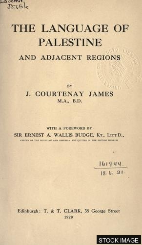 24836-1.jpg The Language of Palestine and Adjacent Regions